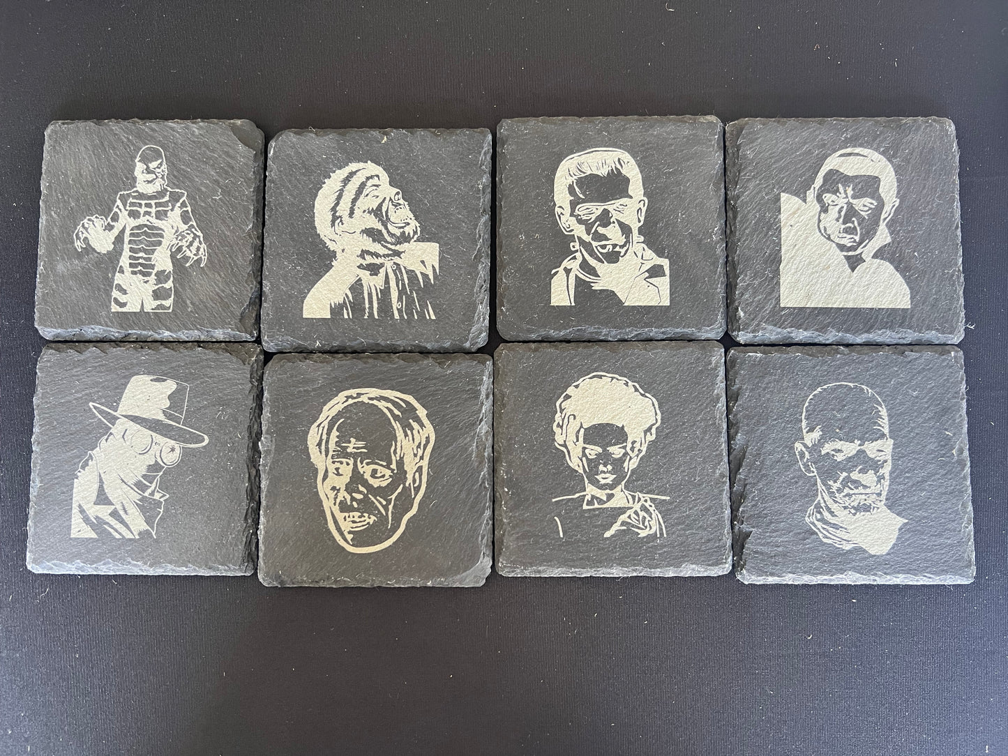 Slate Coasters- Monster set