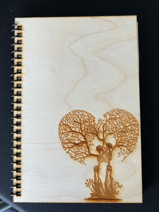 Wood covered notebook