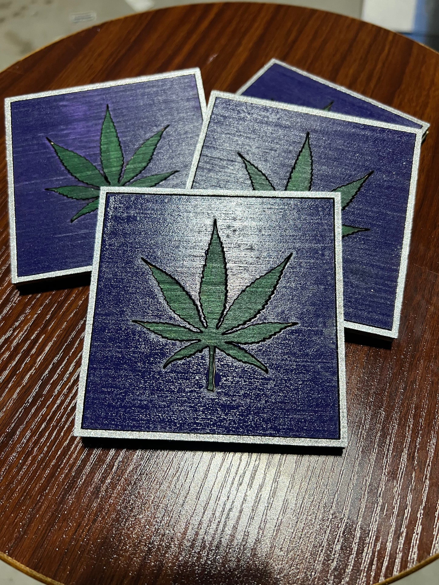 Wooden 420 coaster set