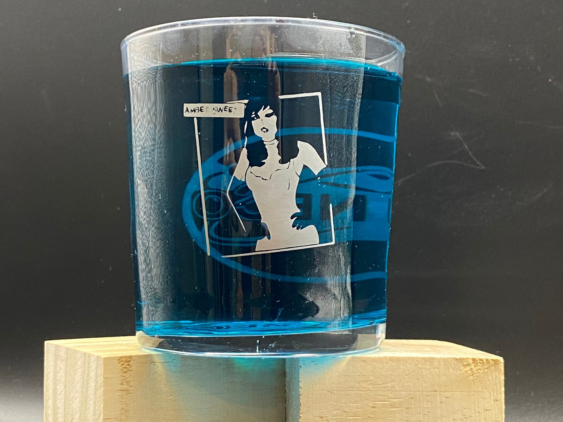 Pop Culture Glass/ Repo! Drinking Glass/ Amber Sweet Glass/ Repo! Whiskey Glass/ Repo! Fan Art/ Amber Art/ Repo! The Genetic Opera/ barware