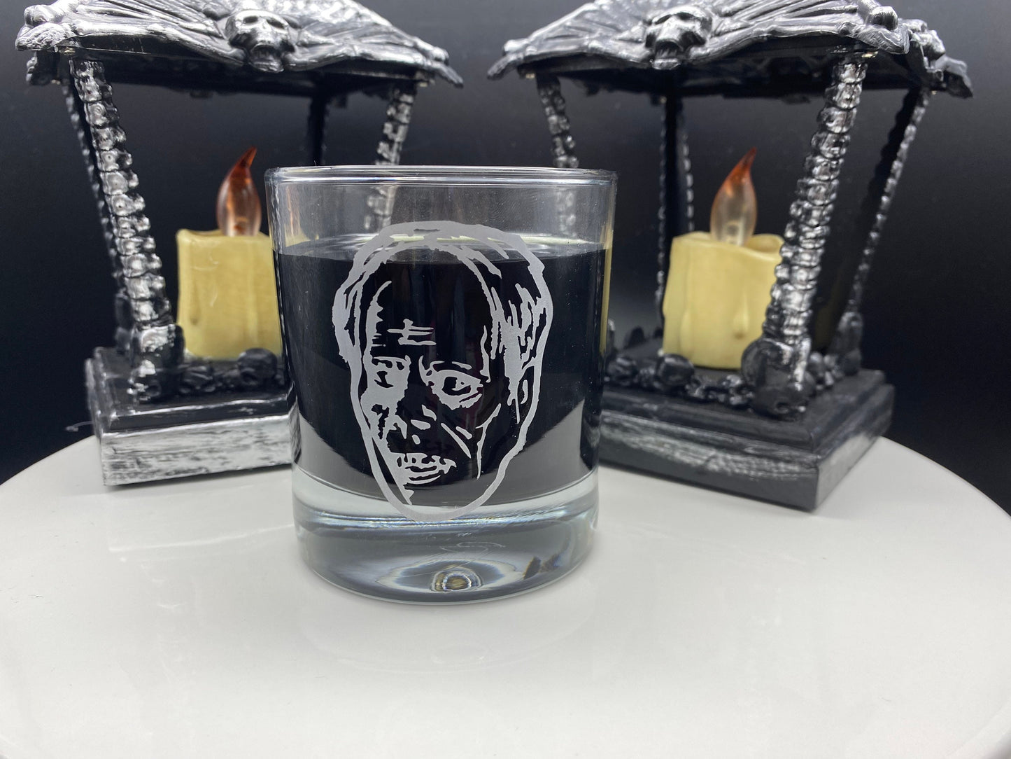 Phantom of the Opera Drinking Glass/ Phantom Cocktail Glass/ Phantom Highball Glass/ Universal Monsters/ Classic Monsters/ Custom glass